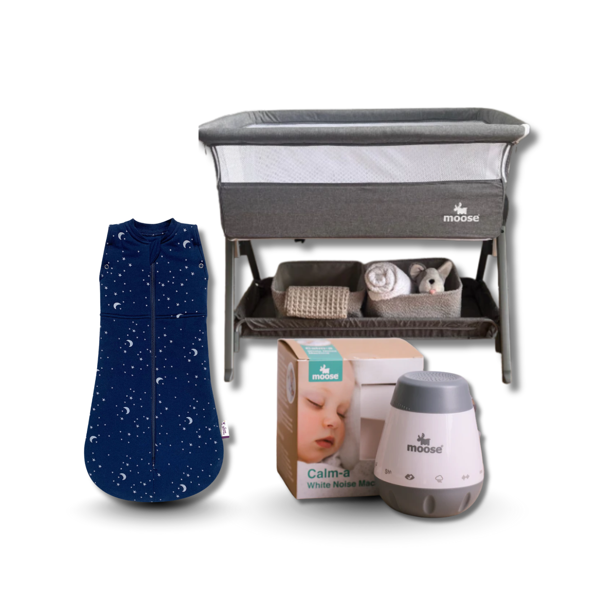Newborn Sleep Premium Bundle | Co-Sleeper & Baby Sleep Set – MooseBaby