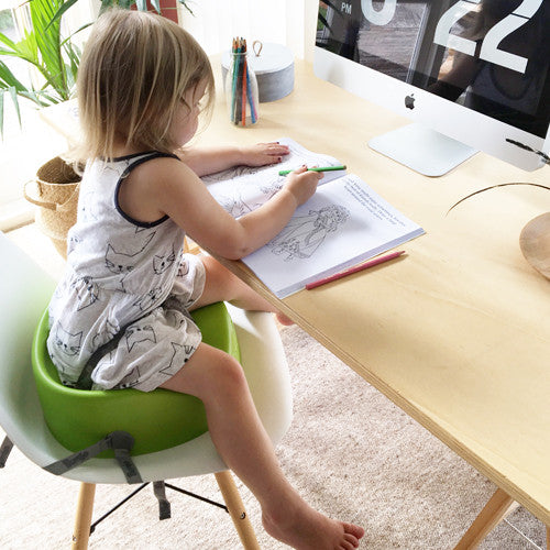 Sadie and her new Bumbo Booster