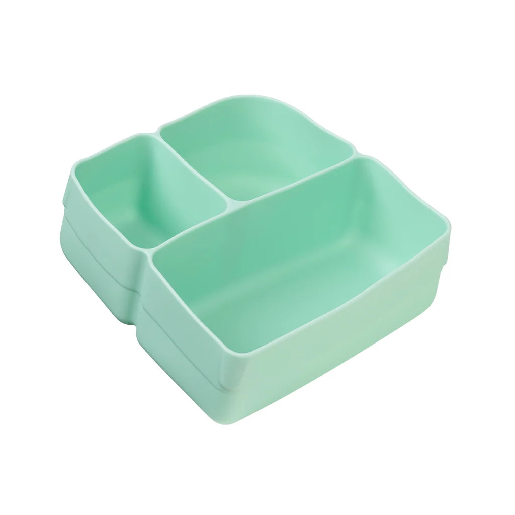 Forest green b.box Silicone Bento buddy lunchbox divider on a white background