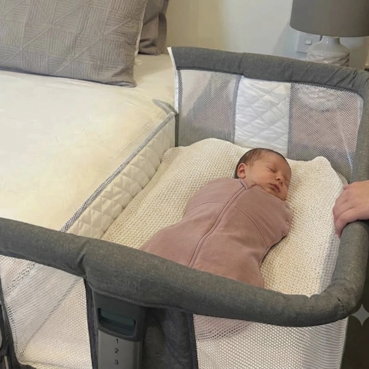 Moose Eden Co-Sleeper Crib (with two FREE mattress protectors)