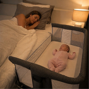 Moose Eden Co-Sleeper Crib (with two FREE mattress protectors)
