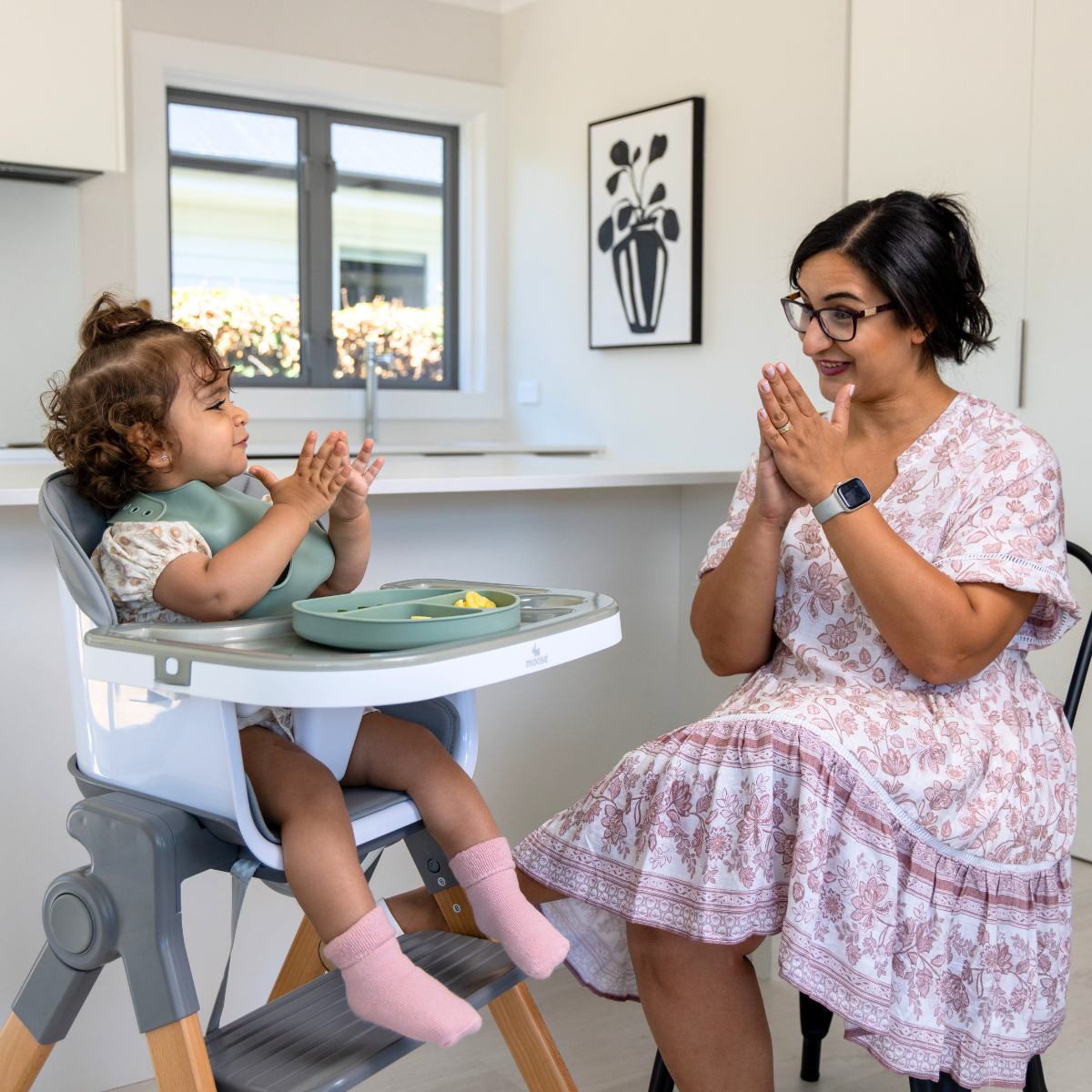 Moose Frankie Foldable HighChair (Grey)