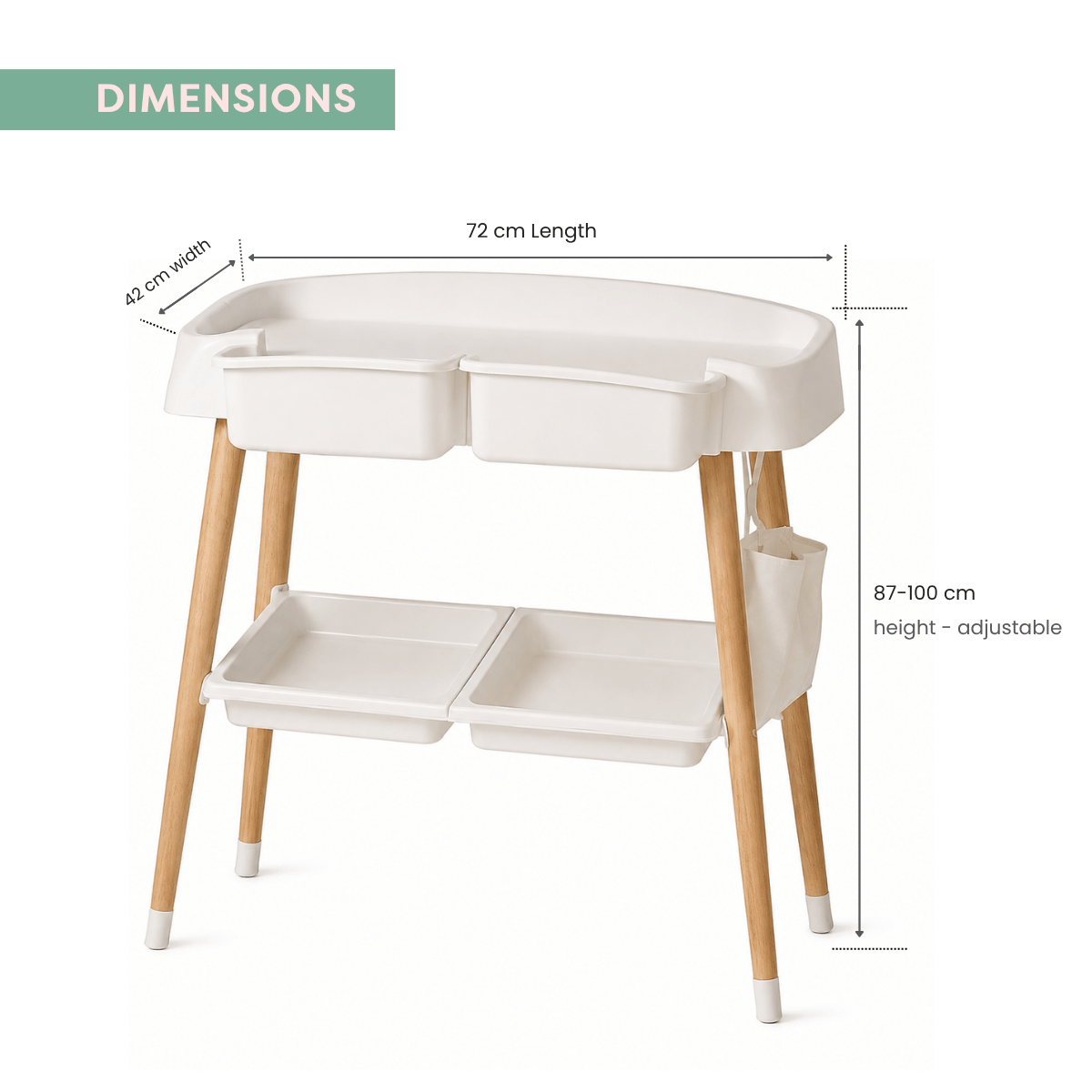Mabel Baby Change Table (with FREE Changing Pad & Fitted Sheet)