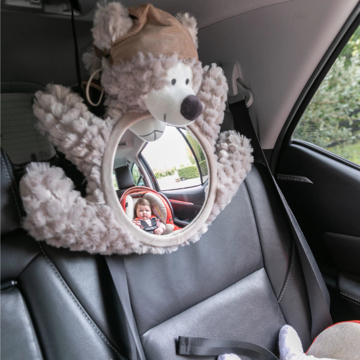 Baby-in-View Fluffy Car Mirror