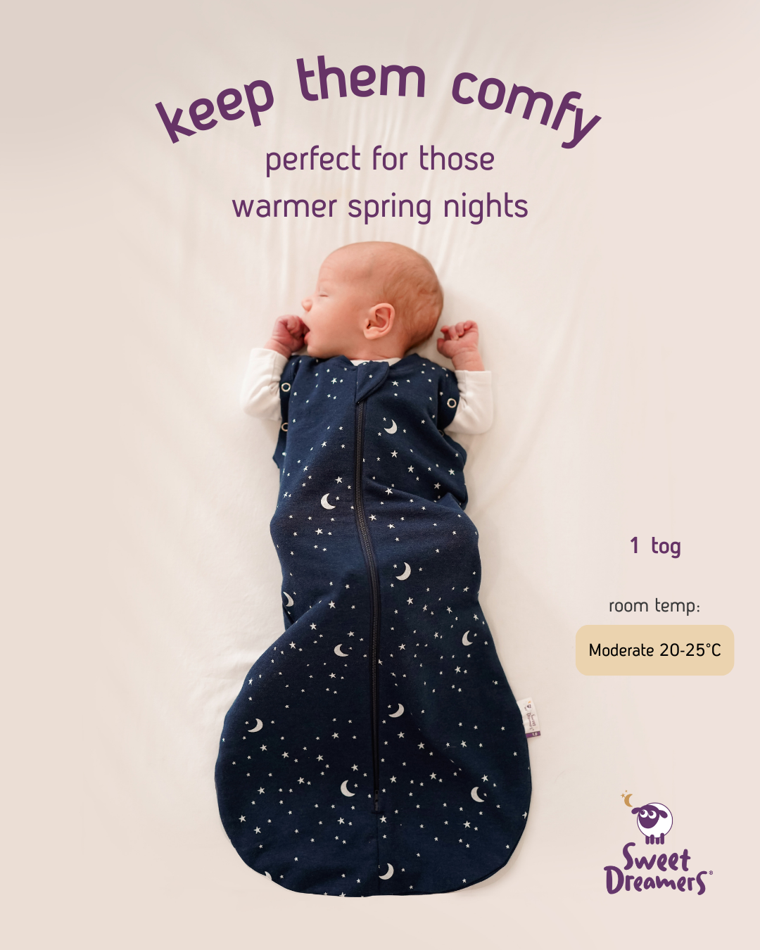 Sweet Dreamers Premium Sleeping Bag 1.0 Tog