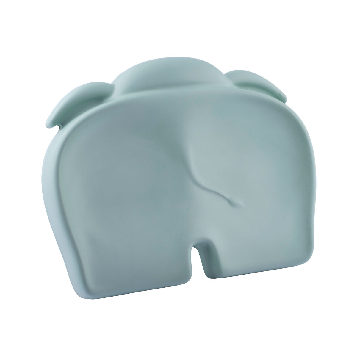Hemlock elephant-shaped Bumbo kneeling pad on a white background