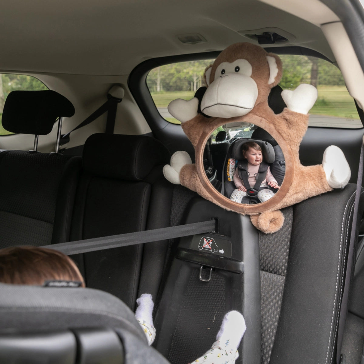 Baby-in-View Fluffy Car Mirror