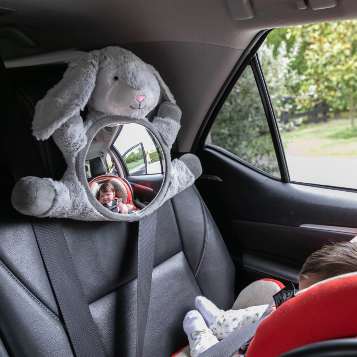 Baby-in-View Fluffy Car Mirror
