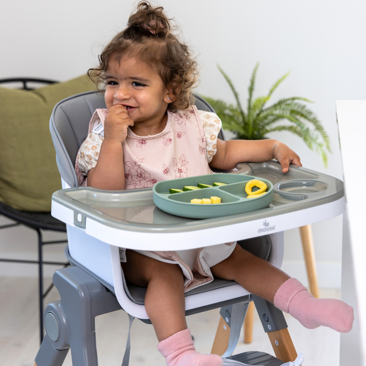 Moose Frankie Foldable HighChair (Grey)