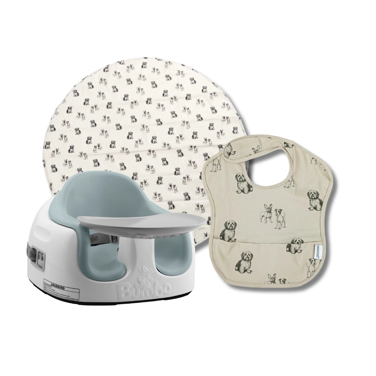 Bumbo Feeding Bundle | Baby Feeding Seat, Bib & Mess Mat Set NZ