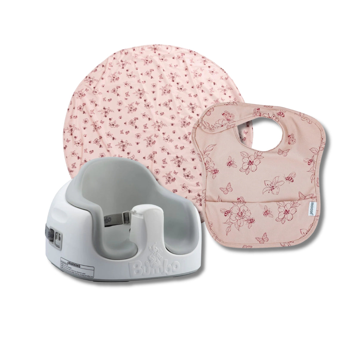 Bumbo Feeding Bundle | Baby Feeding Seat, Bib & Mess Mat Set NZ