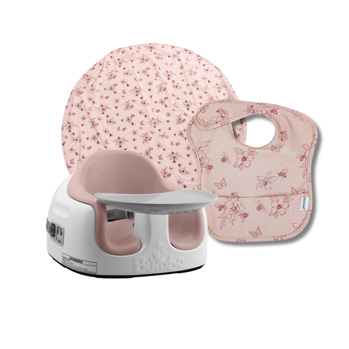 Bumbo Feeding Bundle | Baby Feeding Seat, Bib & Mess Mat Set NZ