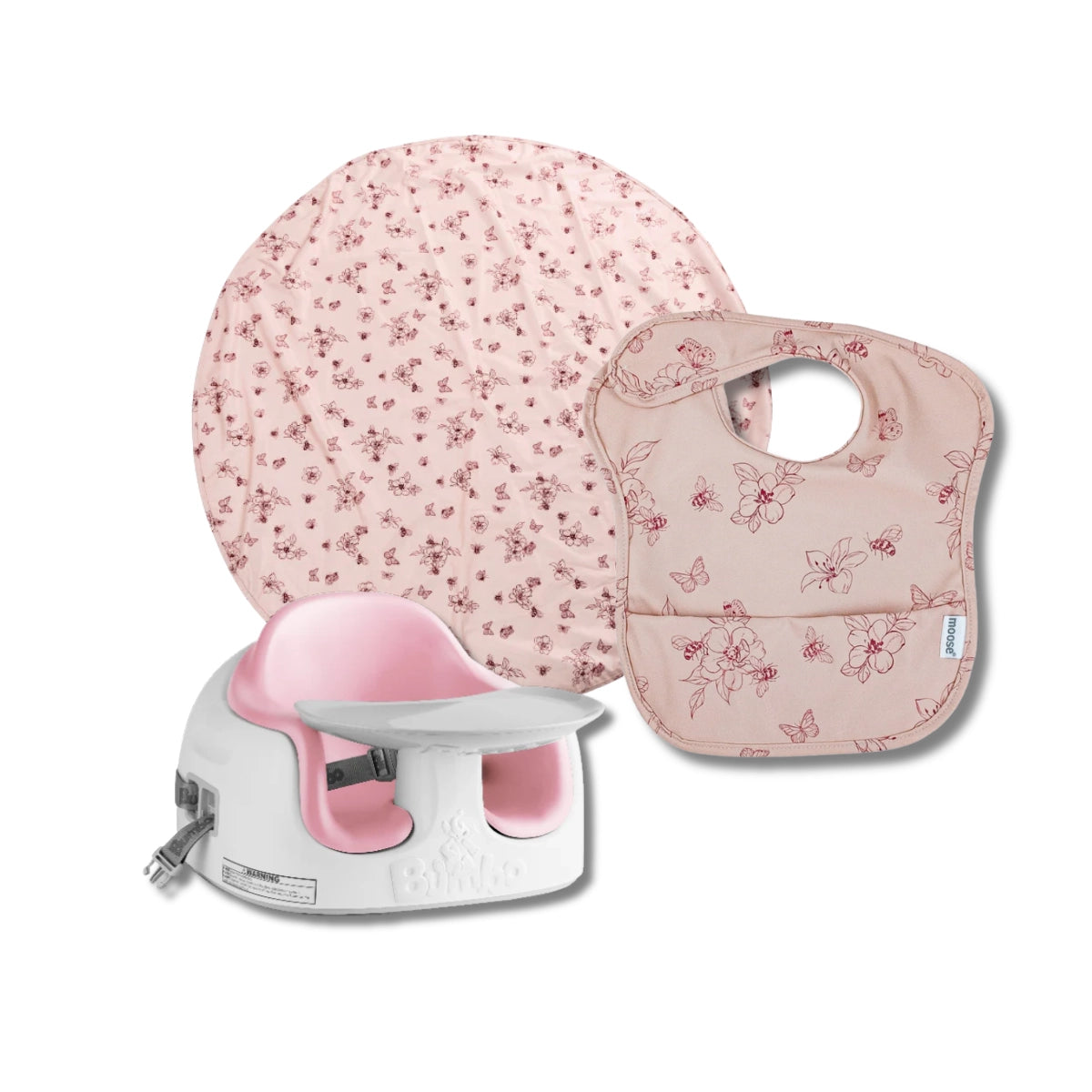 Bumbo Feeding Bundle | Baby Feeding Seat, Bib & Mess Mat Set NZ
