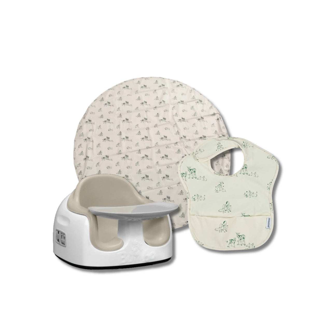 Bumbo Feeding Bundle | Baby Feeding Seat, Bib & Mess Mat Set NZ