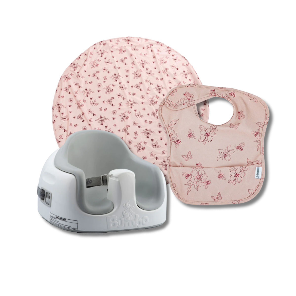Bumbo Feeding Bundle | Baby Feeding Seat, Bib & Mess Mat Set NZ