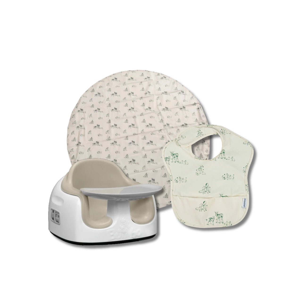 Bumbo Feeding Bundle | Baby Feeding Seat, Bib & Mess Mat Set NZ