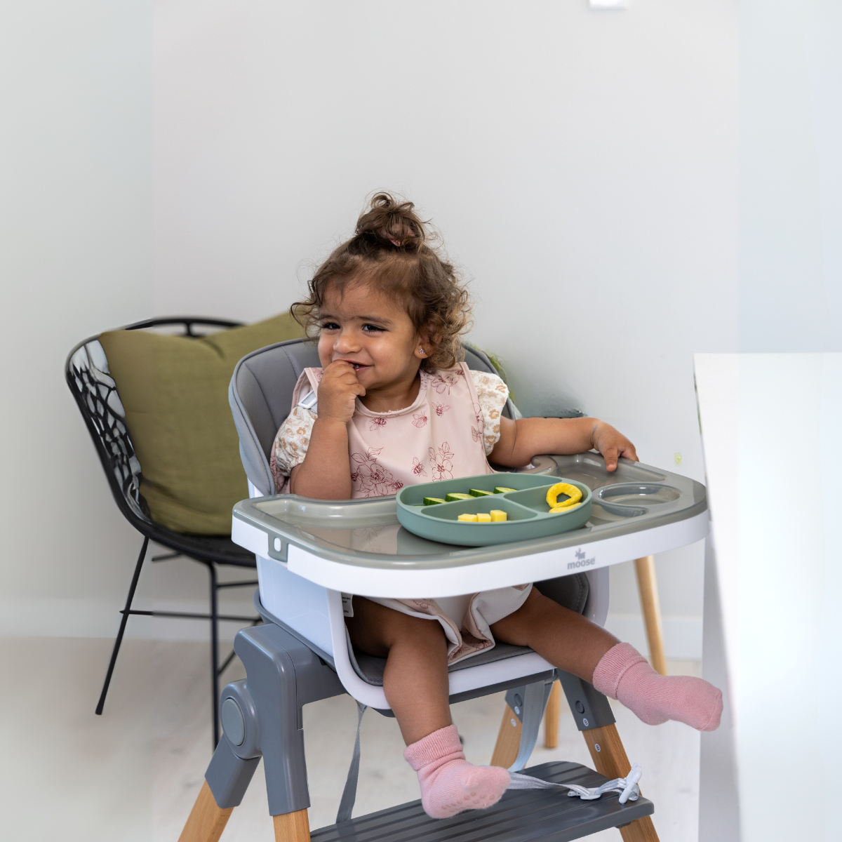 The MOOSE Frankie Foldable HighChair (Grey)