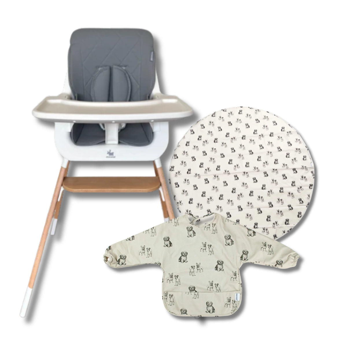 Moose Ted 2-in-1 Highchair and Stool  Feeding Bundle