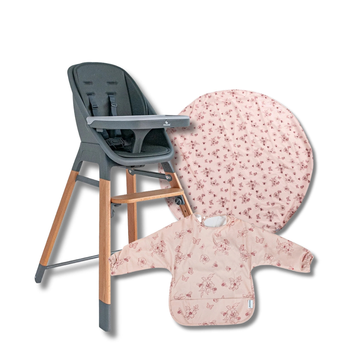 Moose Harper 2-in-1 Highchair Feeding Bundle