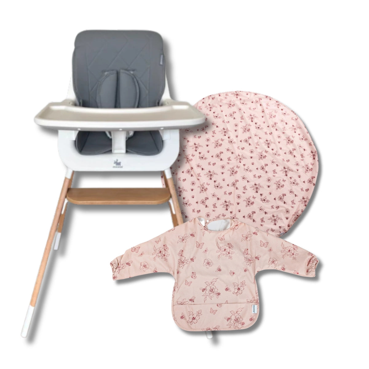 Moose Ted 2-in-1 Highchair and Stool  Feeding Bundle