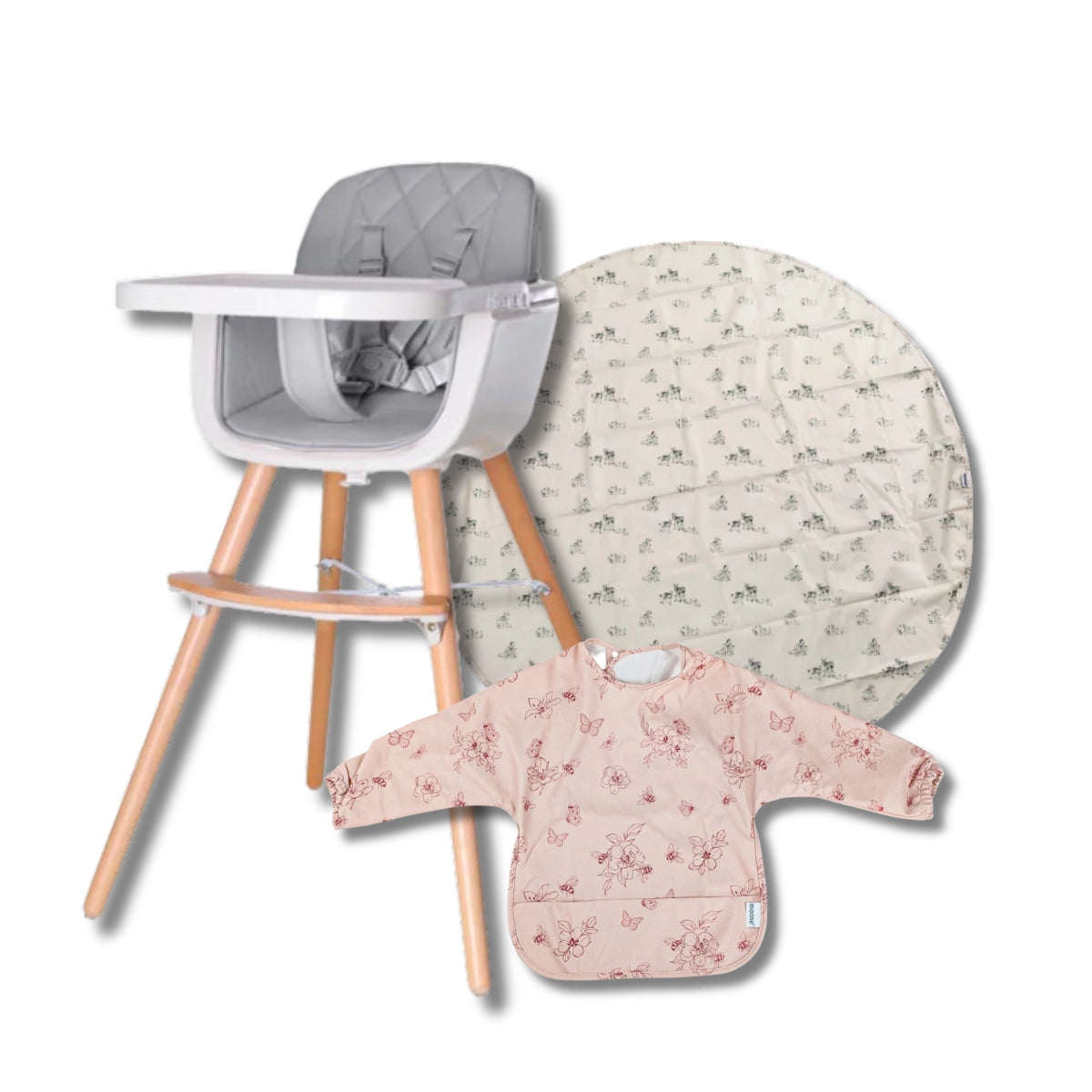 Moose Sinclair 2-in-1 Convertable Highchair Feeding Bundle