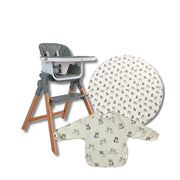 Moose Frankie 3-in-1 Foldable Highchair Feeding Bundle