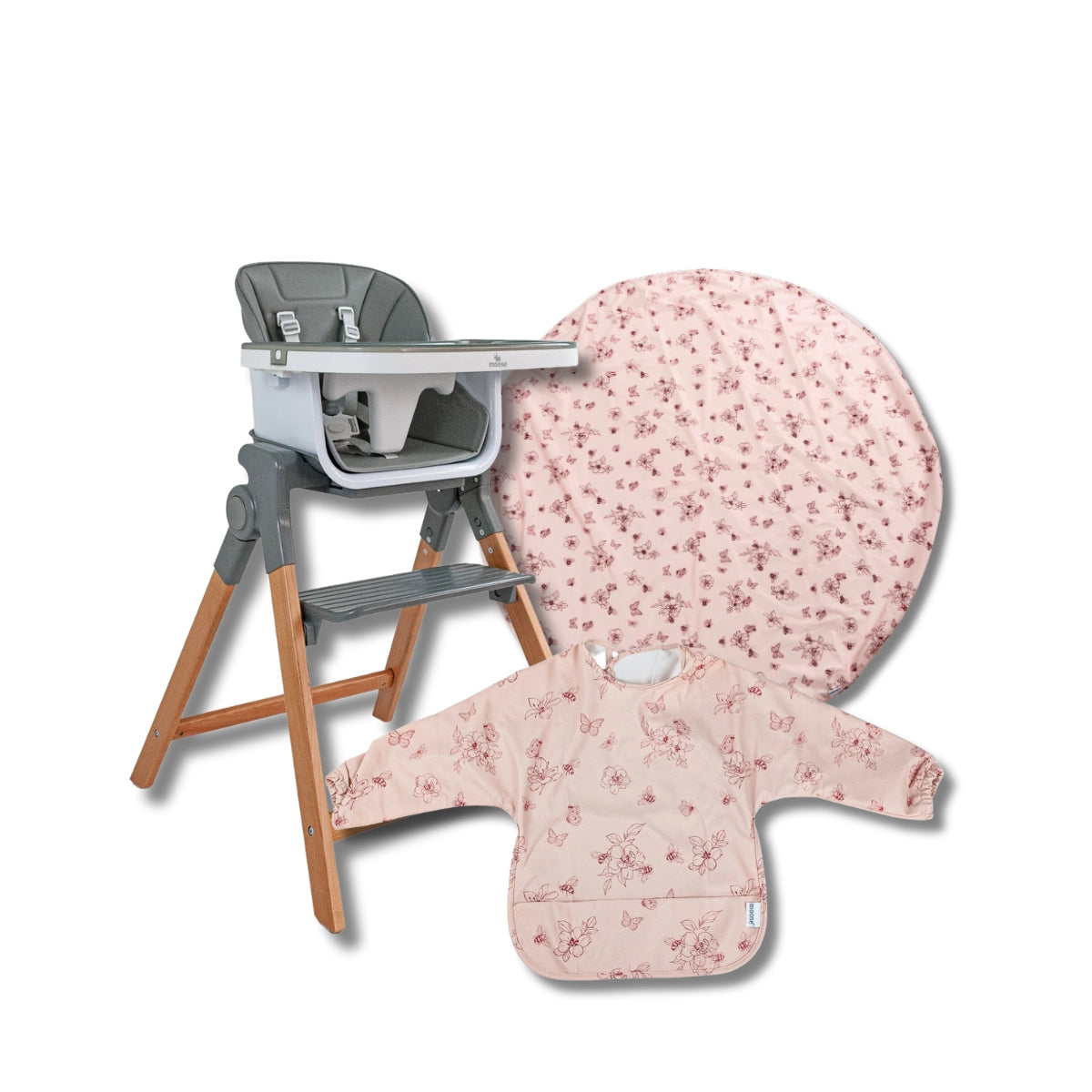 Moose Frankie 3-in-1 Foldable Highchair Feeding Bundle