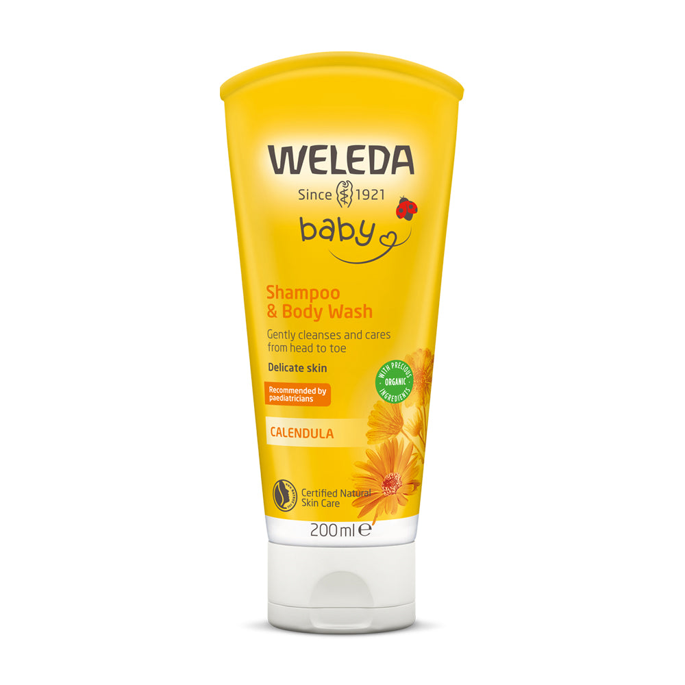 Weleda Calendula Shampoo & Body Wash, 200ml