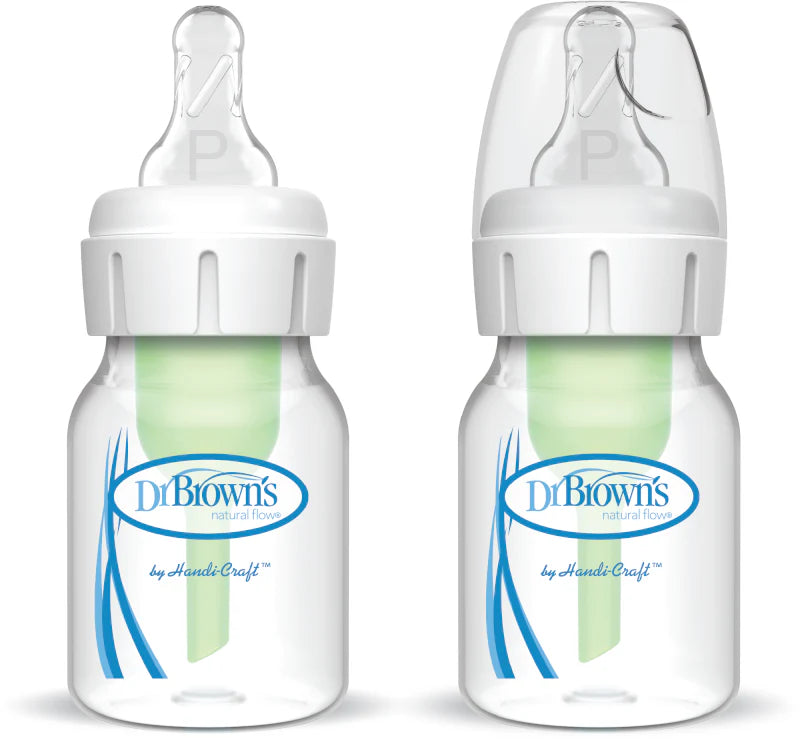 Dr Brown's Options+ Anti Colic Narrow Neck Bottle with Level 1 Teat 60ml 2 Pack