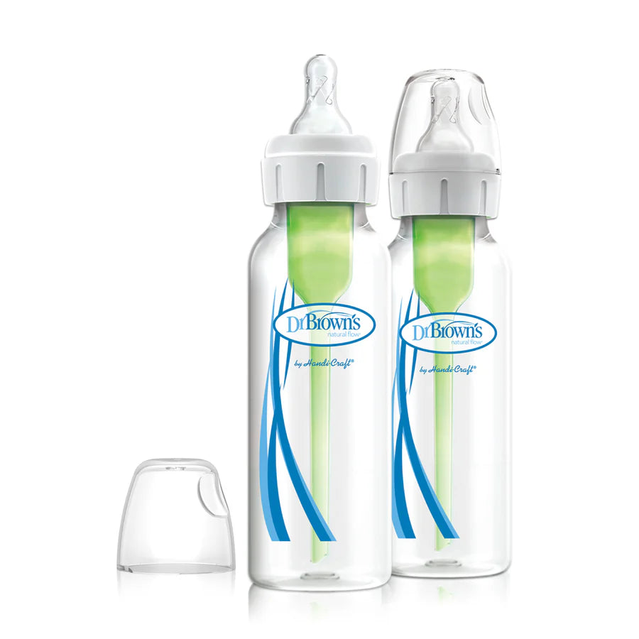 Dr Brown's Options+ Anti Colic Bottle Narrow Neck with Level 1 Teat, 250ml 2 Pack