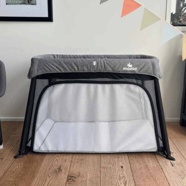 Moose Emmett Travel Cot comes with 2 FREE fitted sheets MooseBaby